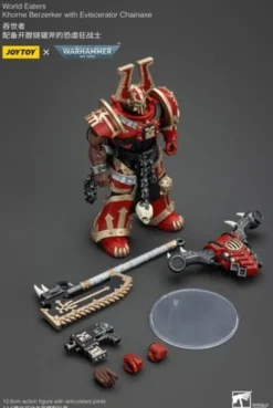 Warhammer 40k Figura 1/18 World Eaters Khorne Berzerker with Eviscerator Chainaxe 13 cm