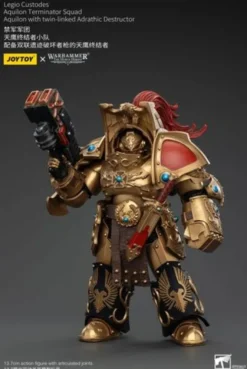 Warhammer The Horus Heresy Figura 1/18 Legio Custodes Aquilon Terminator Squad Aquilon with twin-linked Adrathic Destructor 14 cm