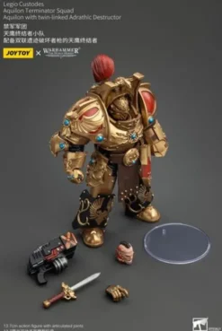 Warhammer The Horus Heresy Figura 1/18 Legio Custodes Aquilon Terminator Squad Aquilon with twin-linked Adrathic Destructor 14 cm