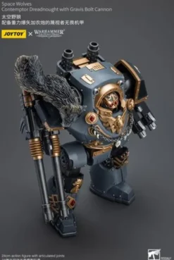 Warhammer The Horus Heresy Figura 1/18 Space Wolves Contemptor Dreadnought with Gravis Bolt Cannon 12 cm