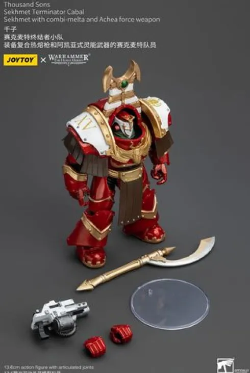Warhammer The Horus Heresy Figura 1/18 Thousand Sons Sekhmet Terminator Cabal Sekhmet with Combi-Melta and Achea Force Weapon 14 cm