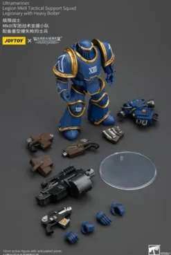 Warhammer The Horus Heresy Figura 1/18 Ultramarines Legion MKIII Tactical Support Squad Legionary with Heavy Bolter 20 cm