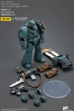 Warhammer The Horus Heresy Figura 1/18 Sons of Horus MKVI Tactical Squad Legionary with Legion Vexilla